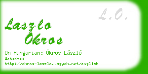 laszlo okros business card