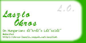 laszlo okros business card